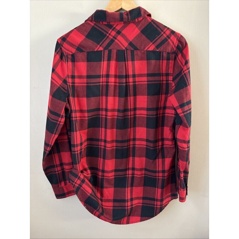 Port Authority Women’s Buffalo Plaid Shirt Size M Buffalo Logo Flannel Top - Picture 8 of 8